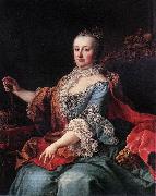 MEYTENS, Martin van Queen Maria Theresia ag Sweden oil painting reproduction